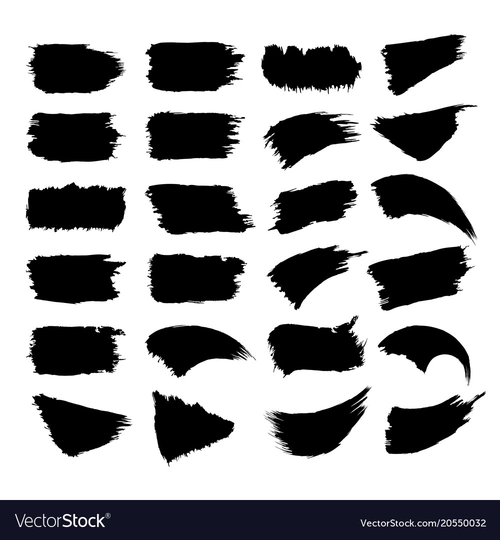 Set of black paint Royalty Free Vector Image - VectorStock