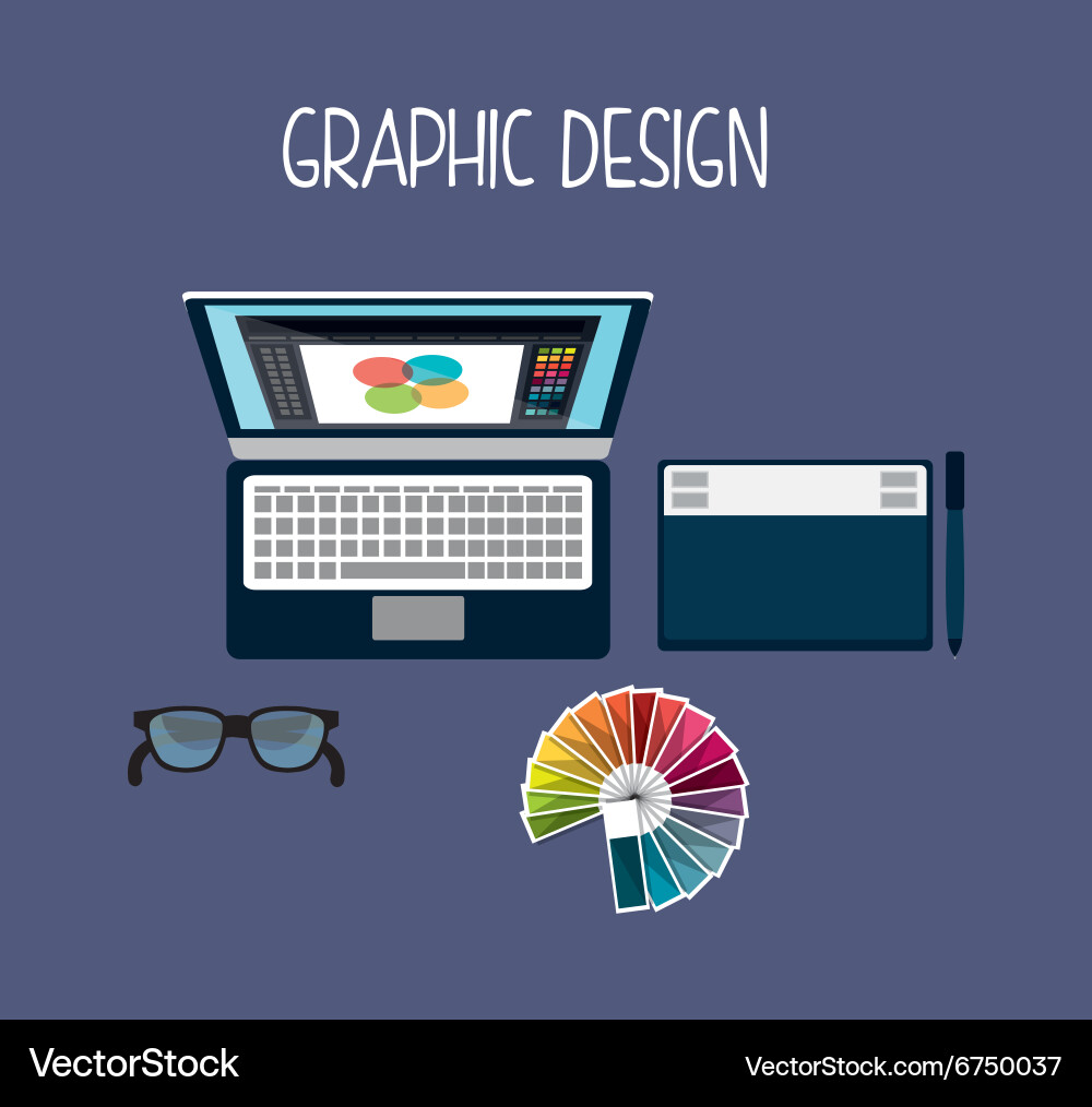 Creative process graphic design Royalty Free Vector Image