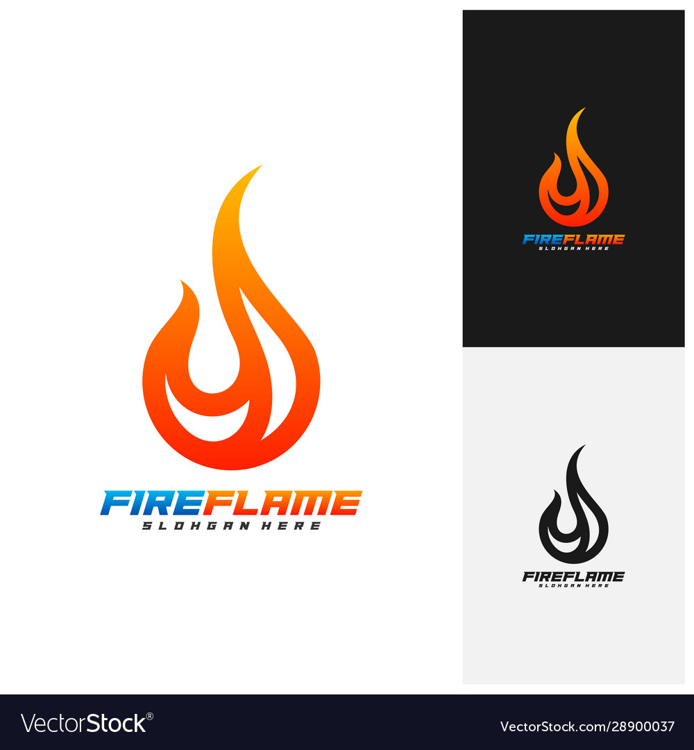 Fire logo template design emblem creative design Vector Image