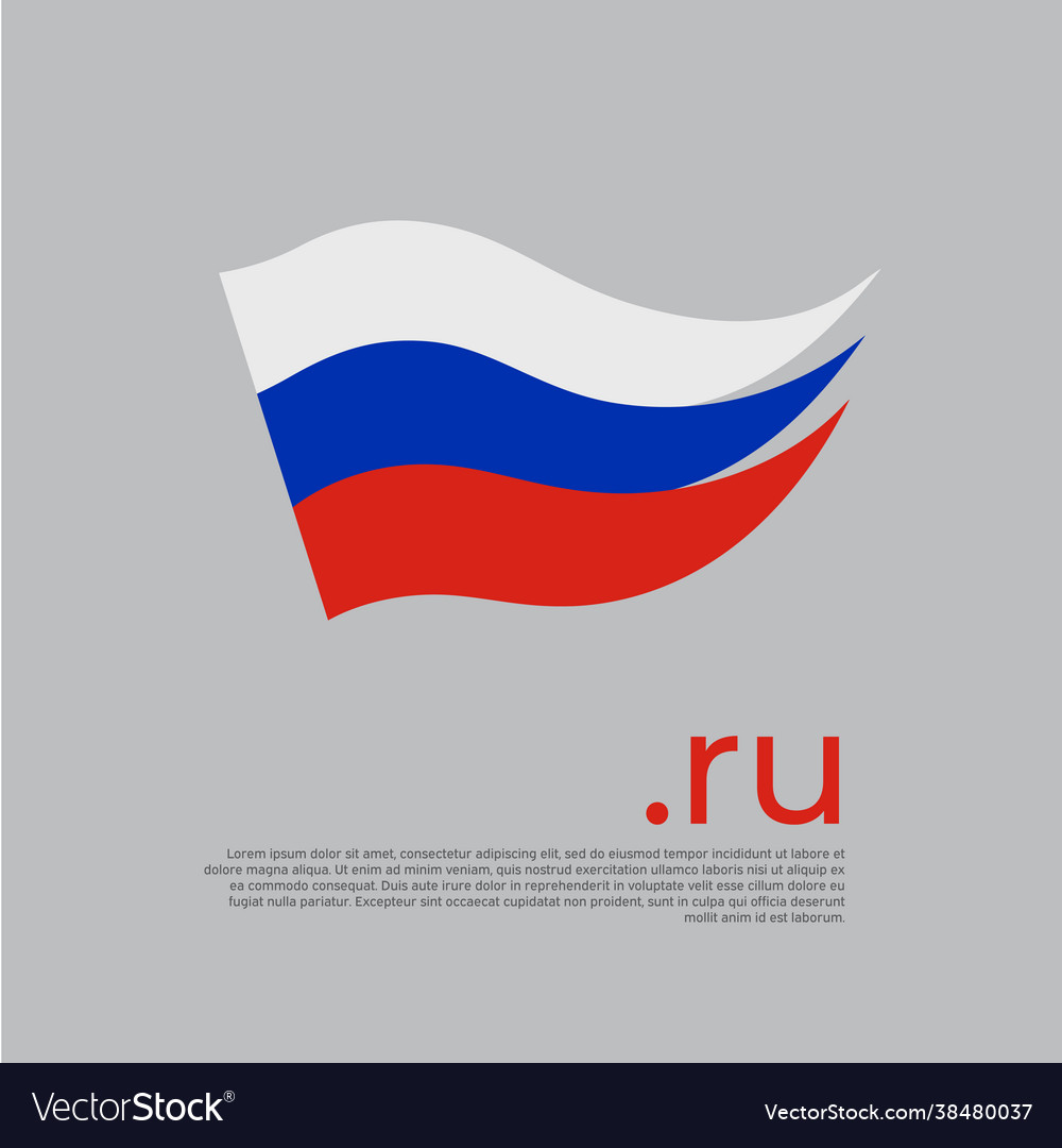 Russia flag Royalty Free Vector Image - VectorStock