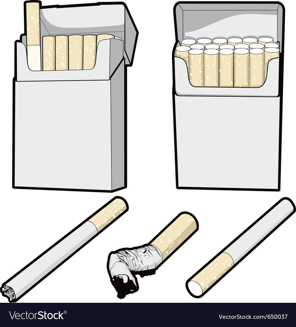 Pack of smokes Royalty Free Vector Image - VectorStock