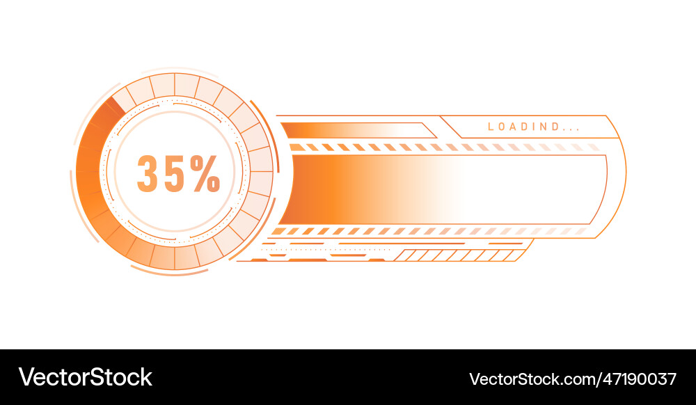 Sci fi loading bar Royalty Free Vector Image - VectorStock
