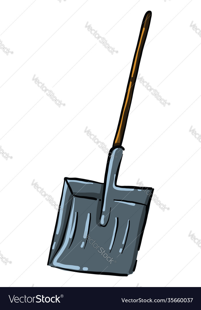 Snow scoop on white background Royalty Free Vector Image