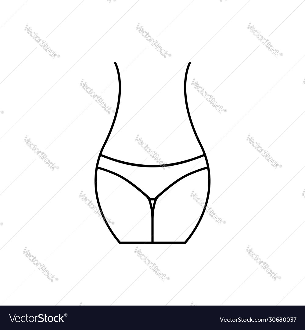 Woman waist icon female figure Royalty Free Vector Image