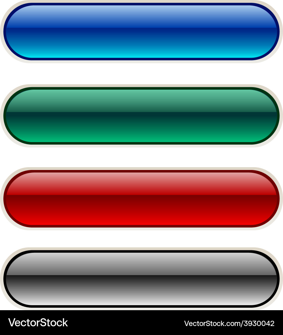 Glossy buttons Royalty Free Vector Image - VectorStock