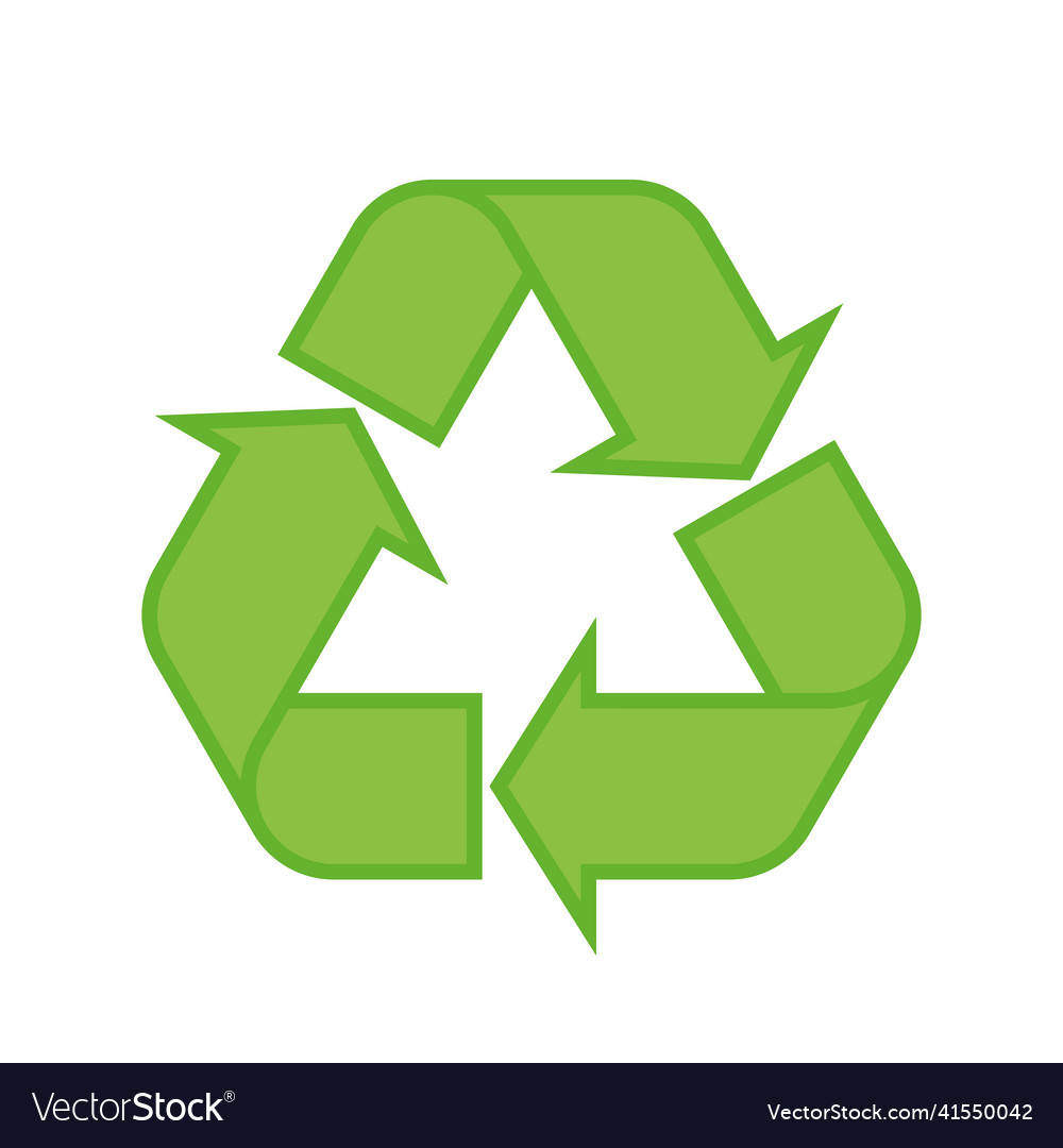 Simple flat universal recycling symbol Royalty Free Vector
