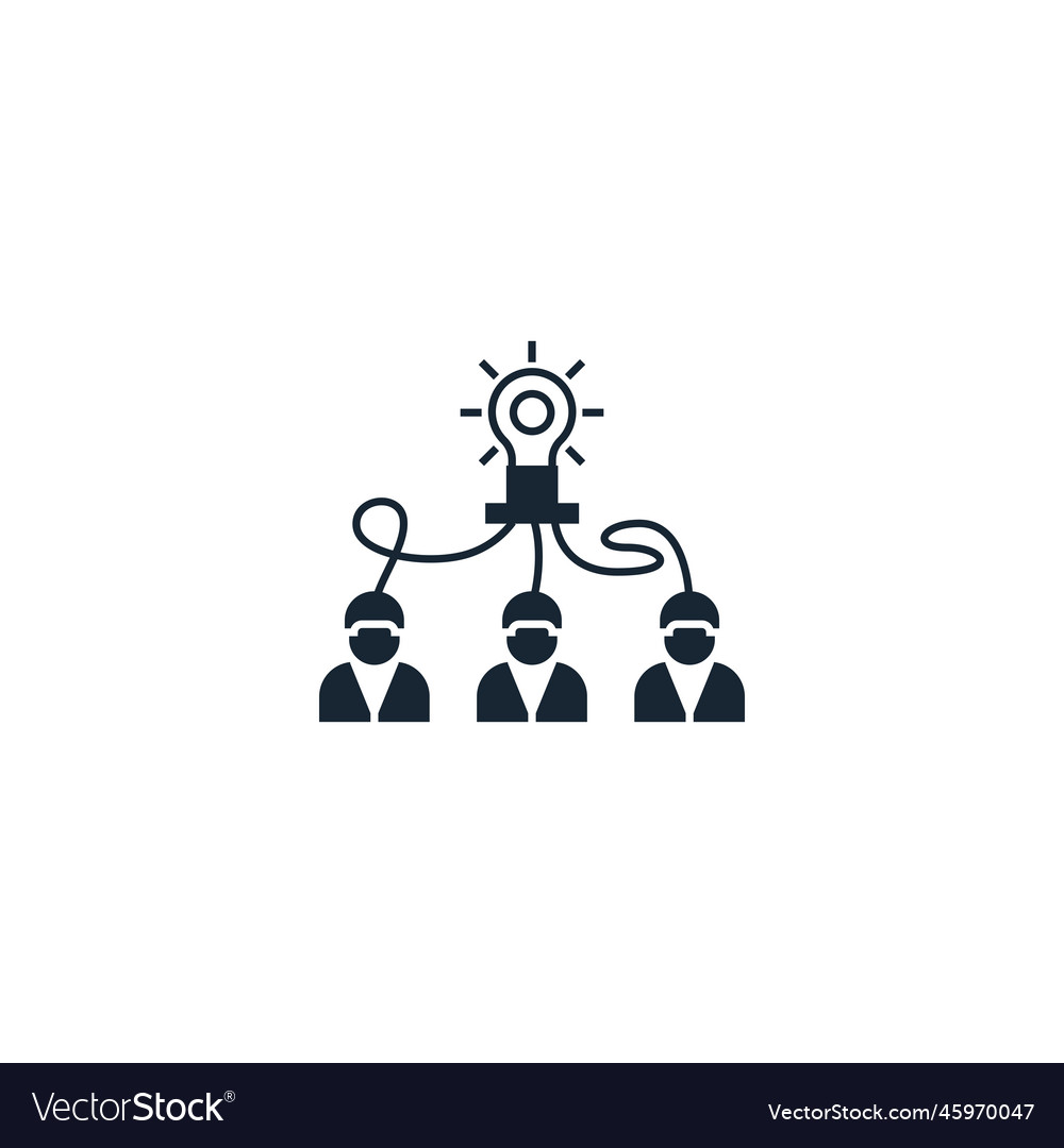 Collaborative idea creative icon from Royalty Free Vector