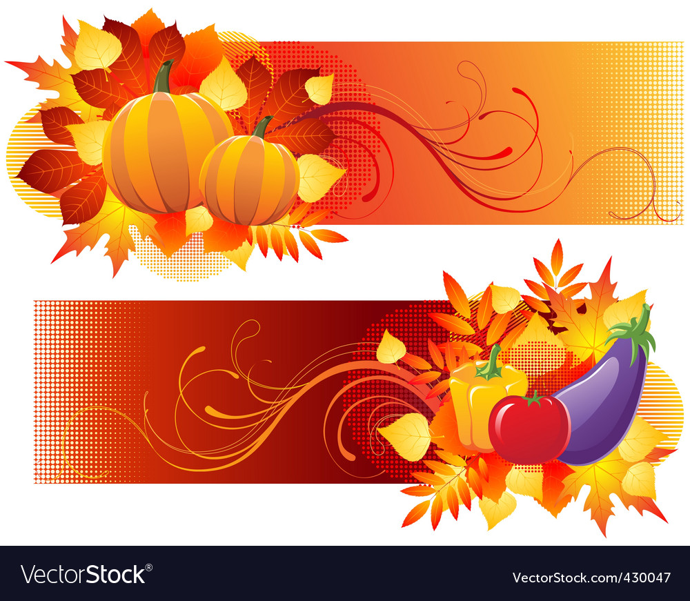Harvest banners Royalty Free Vector Image - VectorStock