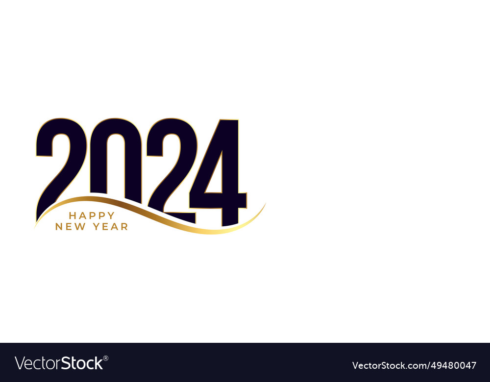 Modern Happy New Year 2024 Party Invitation Vector Image