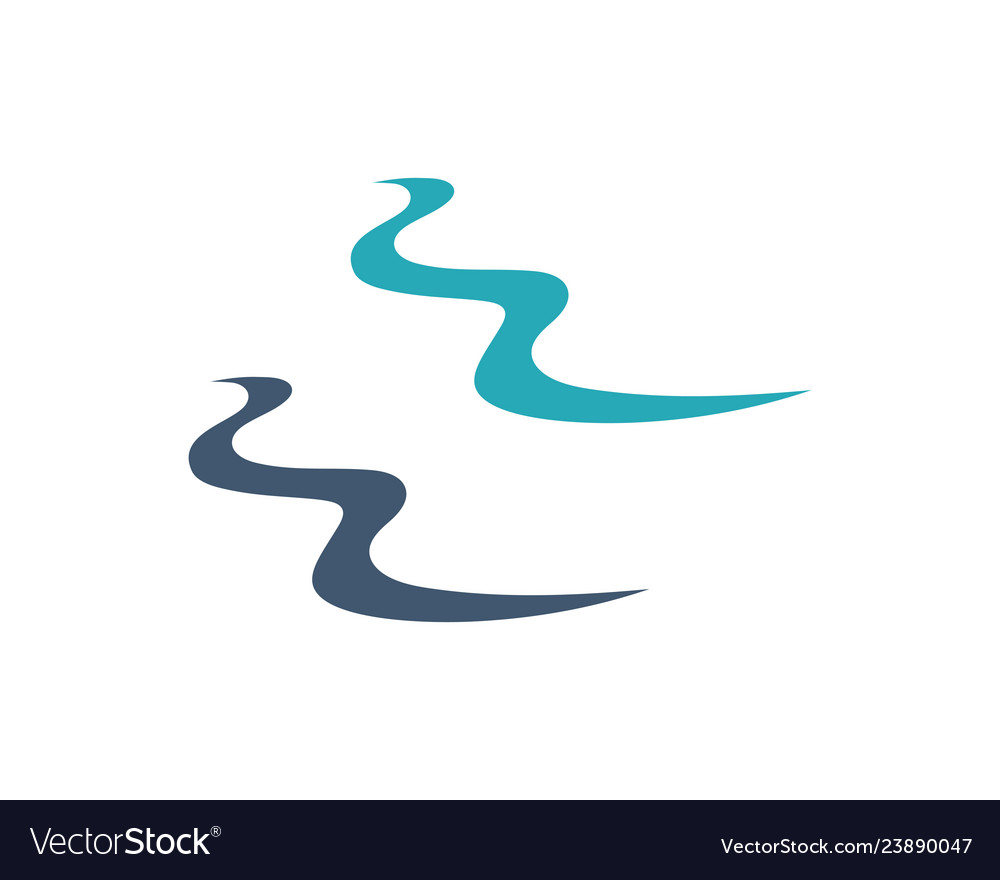 River logo template icon Royalty Free Vector Image