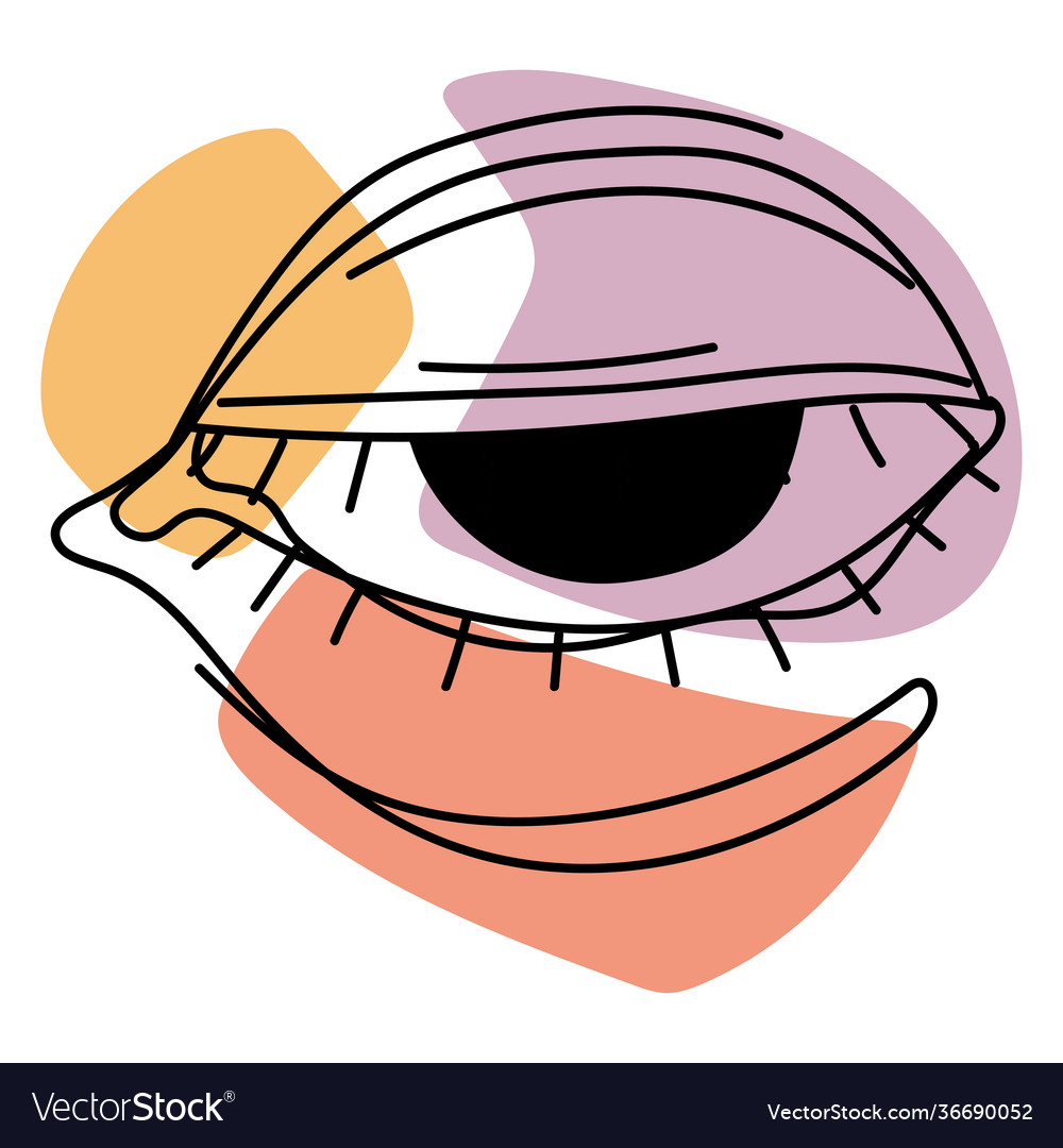 Continuous line eye Royalty Free Vector Image VectorStock