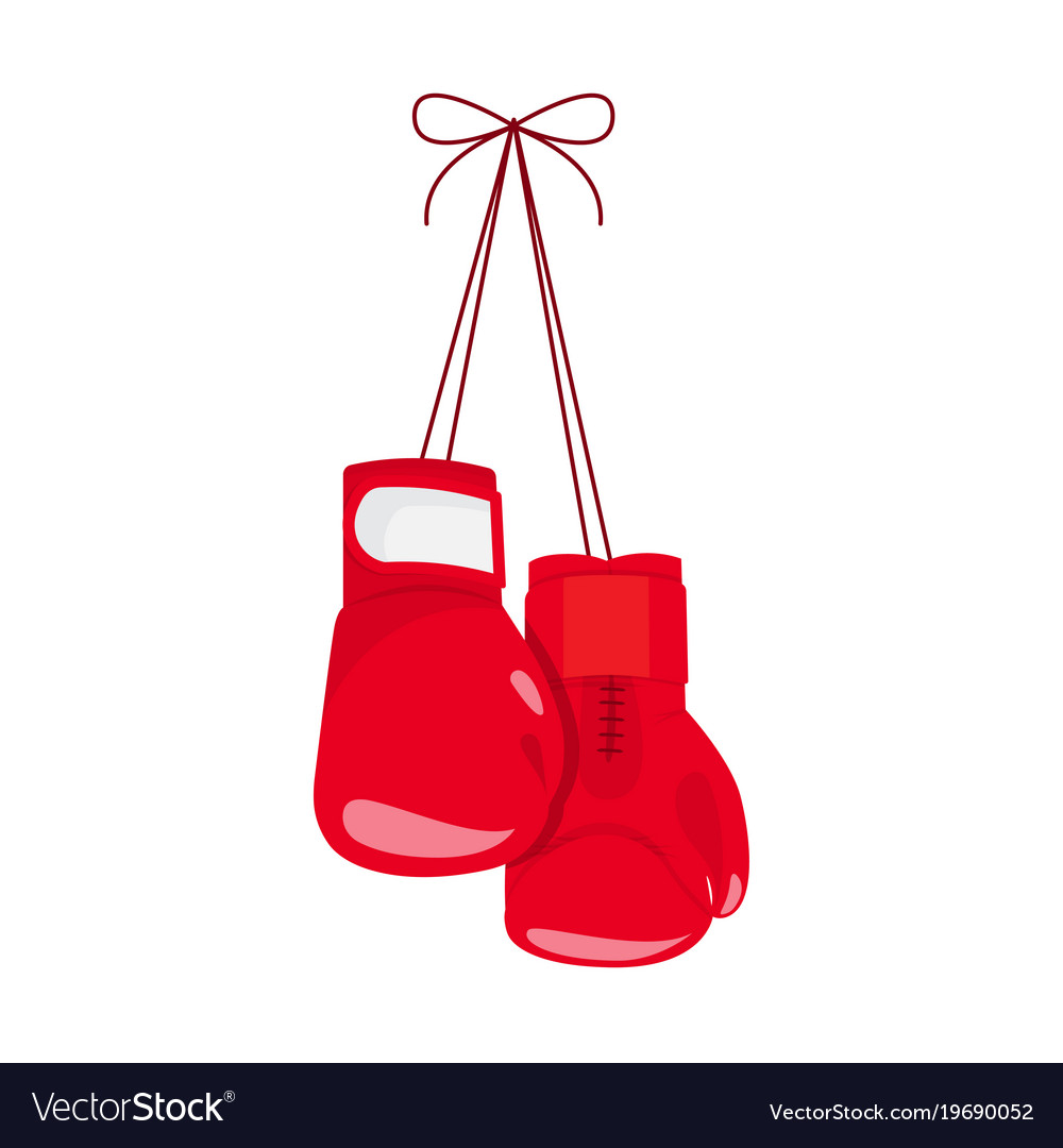 Hanging boxing gloves Royalty Free Vector Image