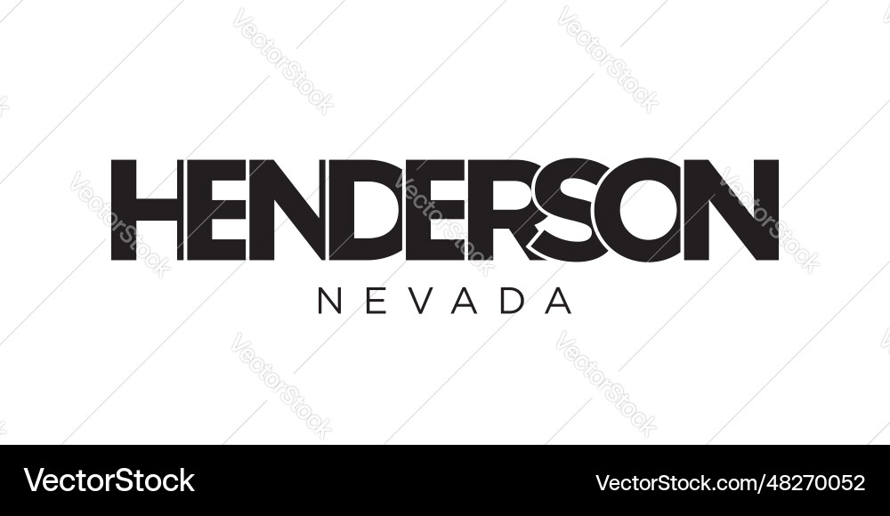 Henderson nevada usa typography slogan design Vector Image