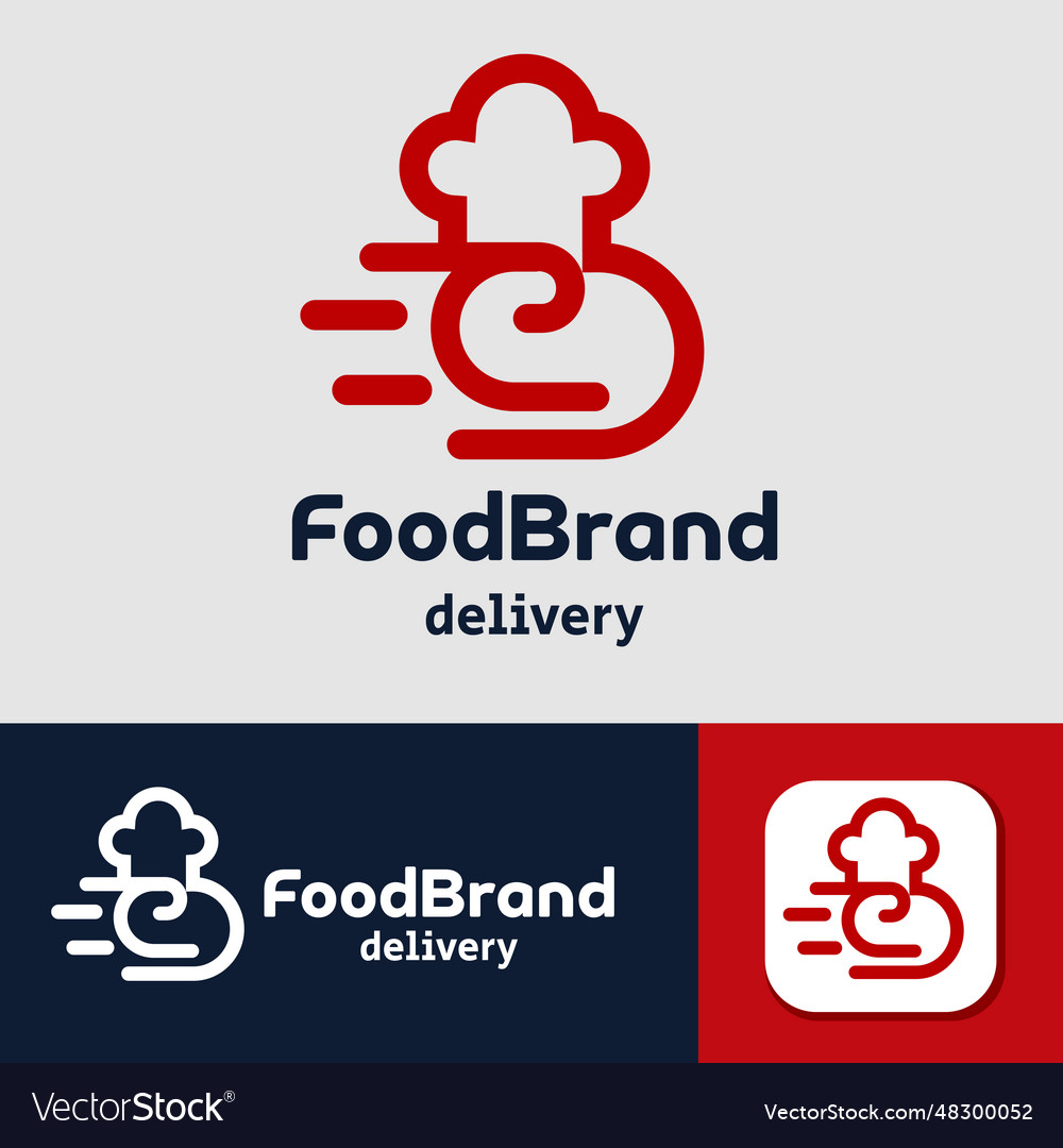 Letter c food fast delivery logo design Royalty Free Vector