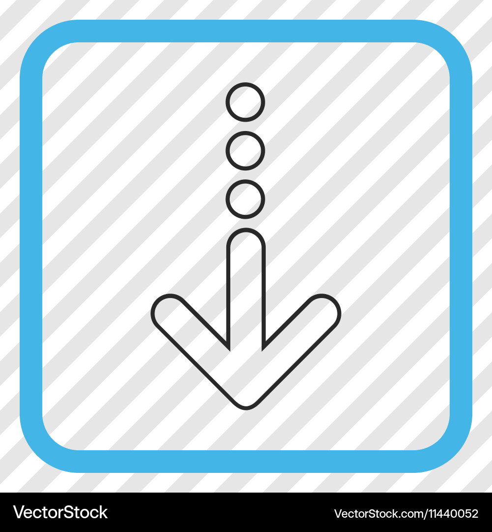 Send Down Icon In a Frame Royalty Free Vector Image