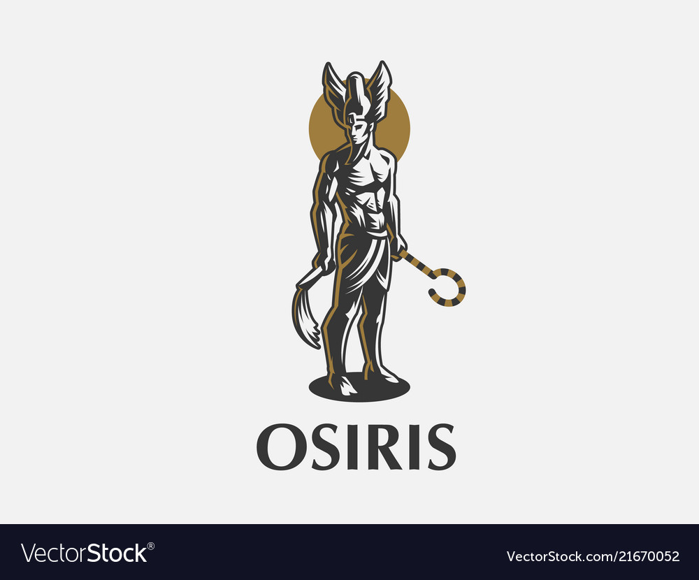 The egyptian god osiris emblem Royalty Free Vector Image