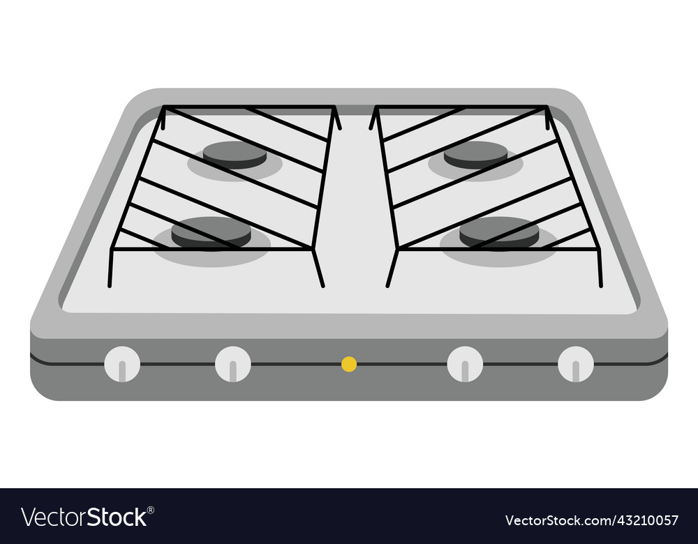 Camping stove cartoon icon gas camp Royalty Free Vector