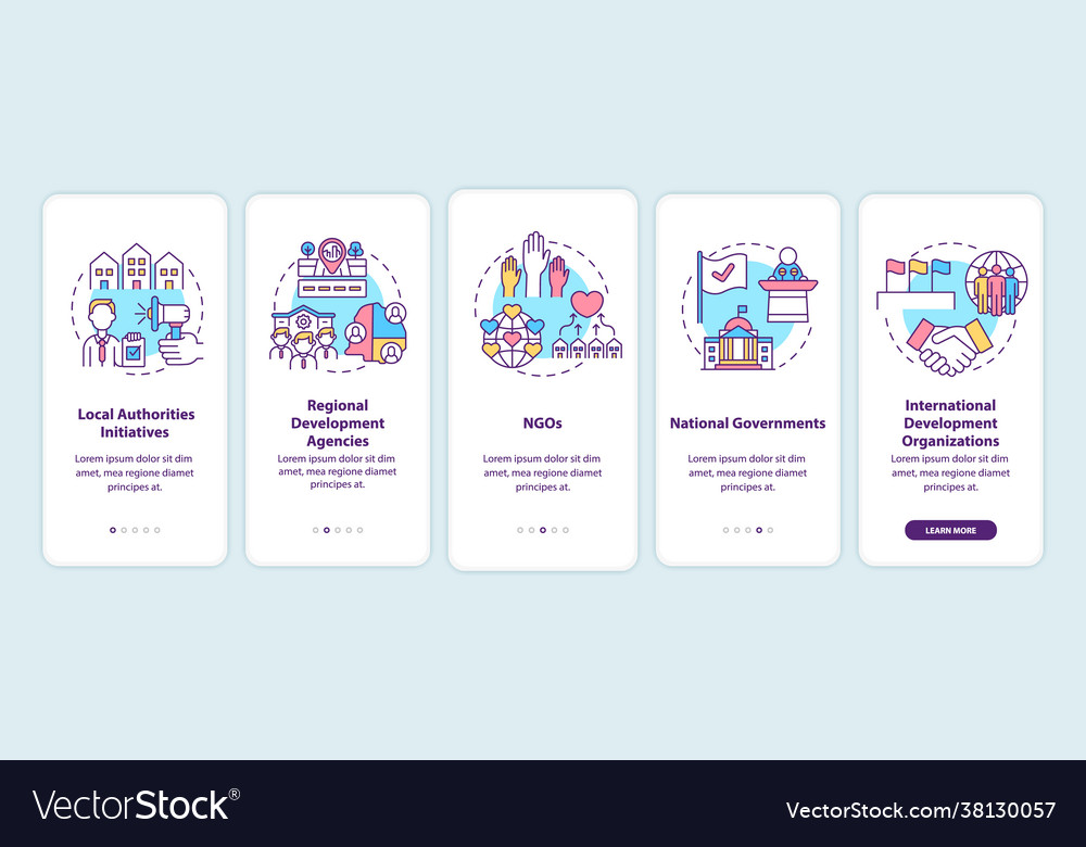 Community development programs levels onboarding Vector Image