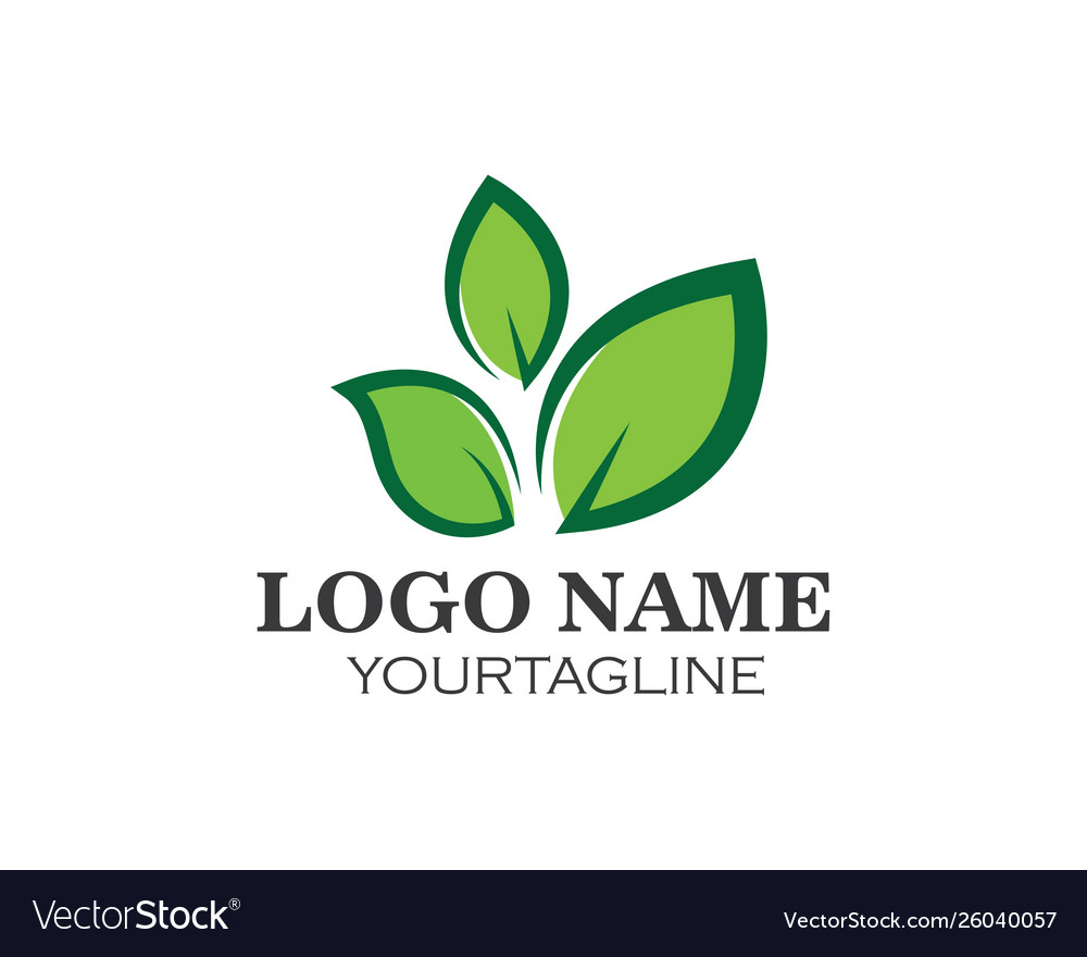 Green leaf ecology nature element icon go Vector Image