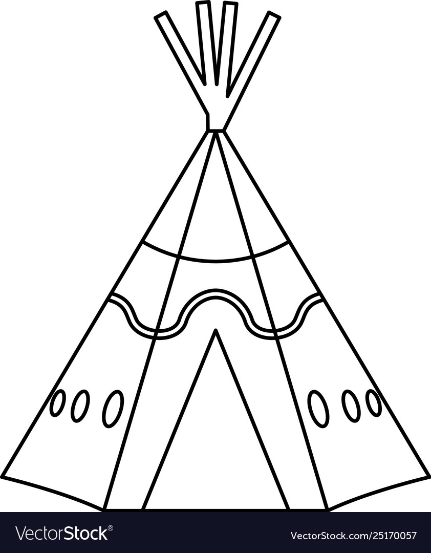 Tipi teepee eps Royalty Free Vector Image - VectorStock