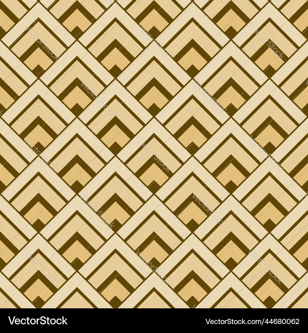 Brown diamond shape seamless geometric pattern Vector Image