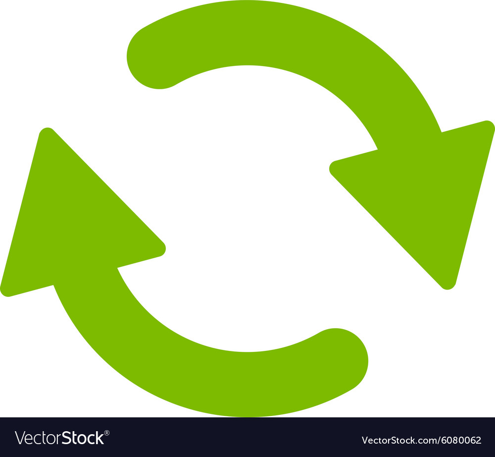 Refresh Flat Eco Green Color Icon Royalty Free Vector Image Refresh Flat Eco Green Color Icon Vector Image