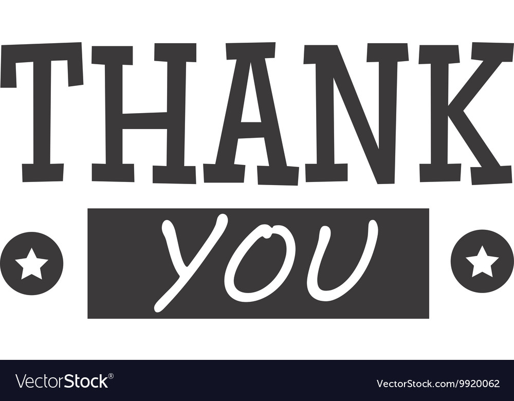 Thank you text badge Royalty Free Vector Image