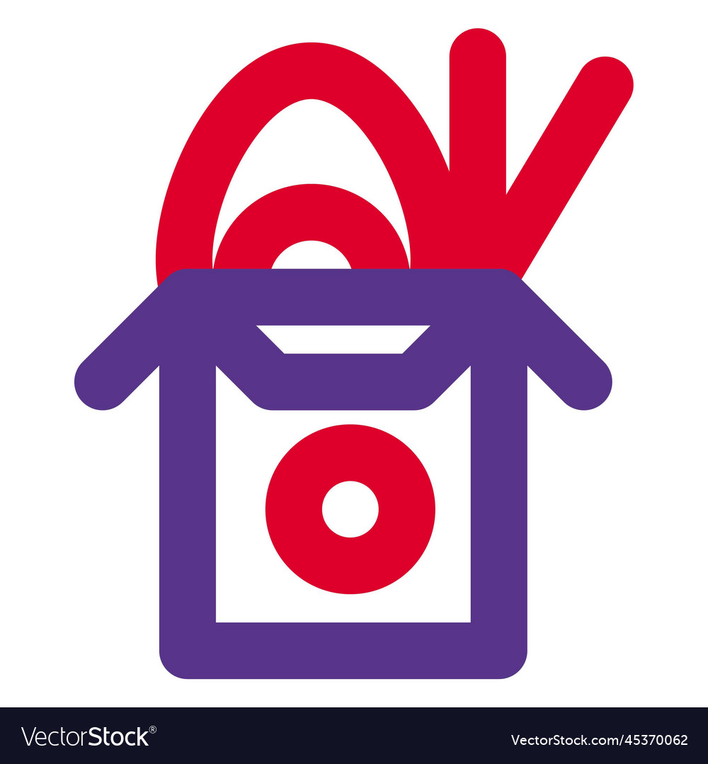 Unsealed box of fresh cooked rice Royalty Free Vector Image