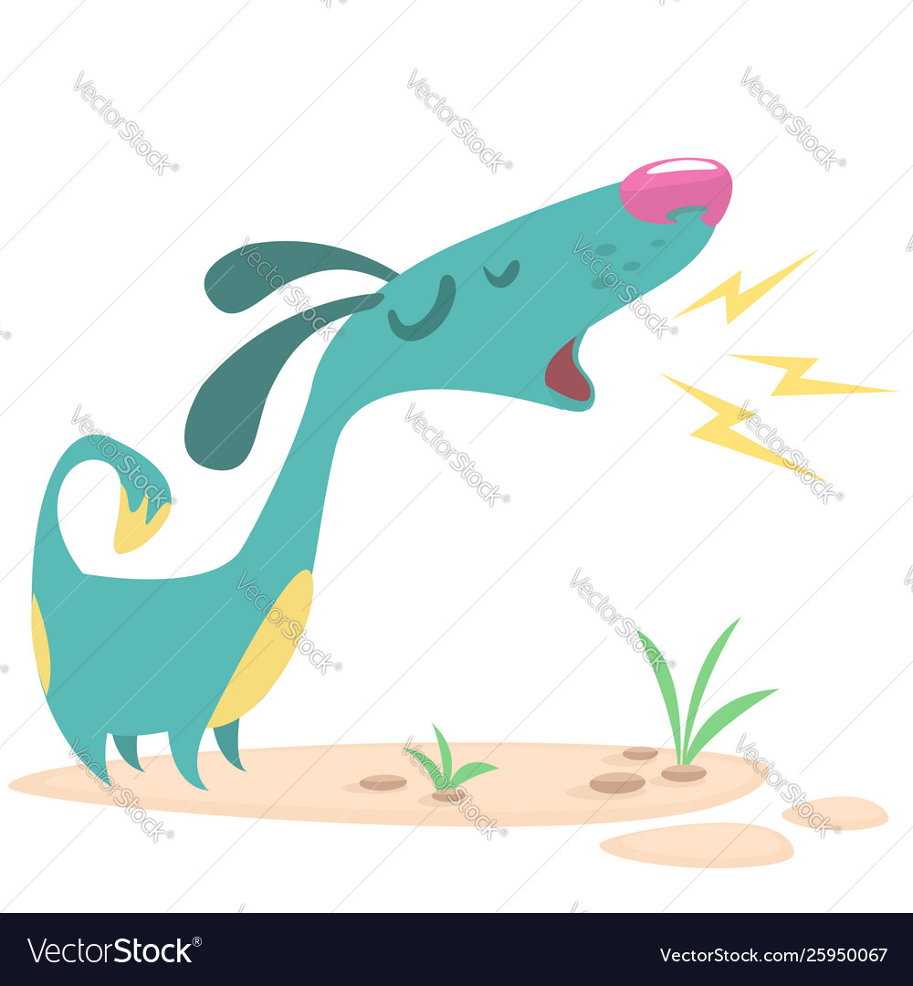 Cartoon funny dog barking Royalty Free Vector Image