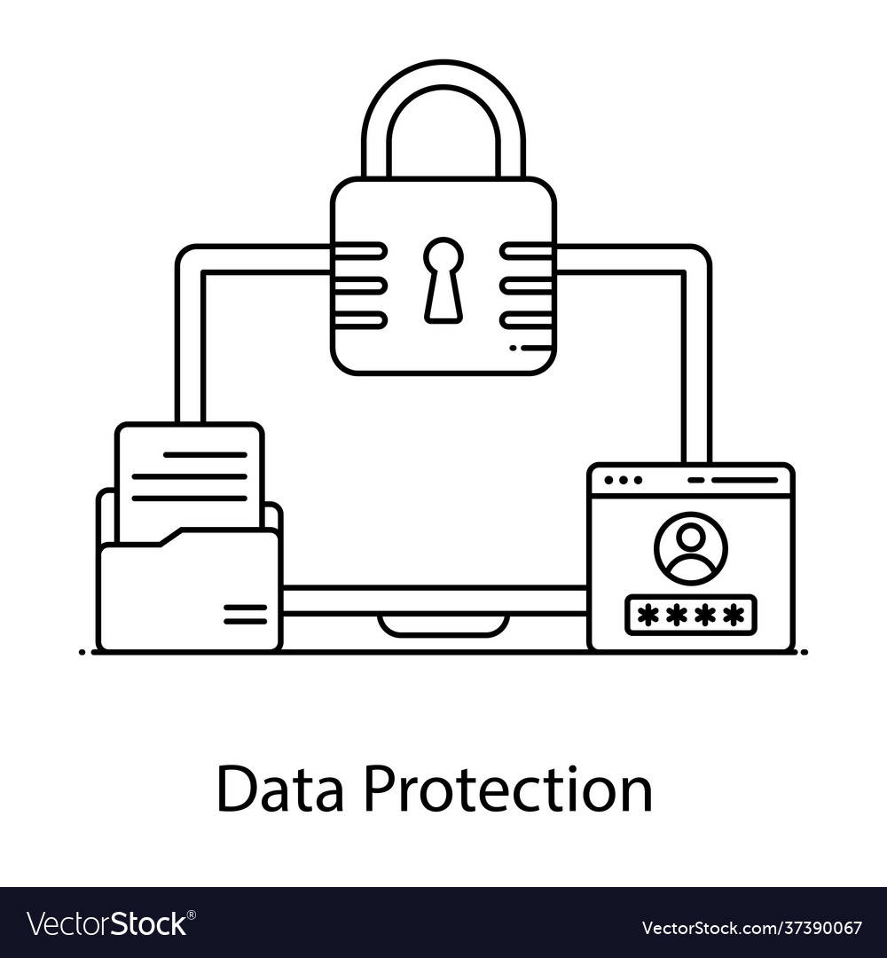Data protection Royalty Free Vector Image - VectorStock
