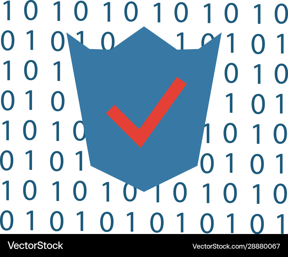 Encrypted icon set four elements in different Vector Image
