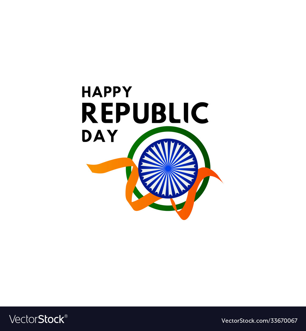 Happy republic day template design Royalty Free Vector Image