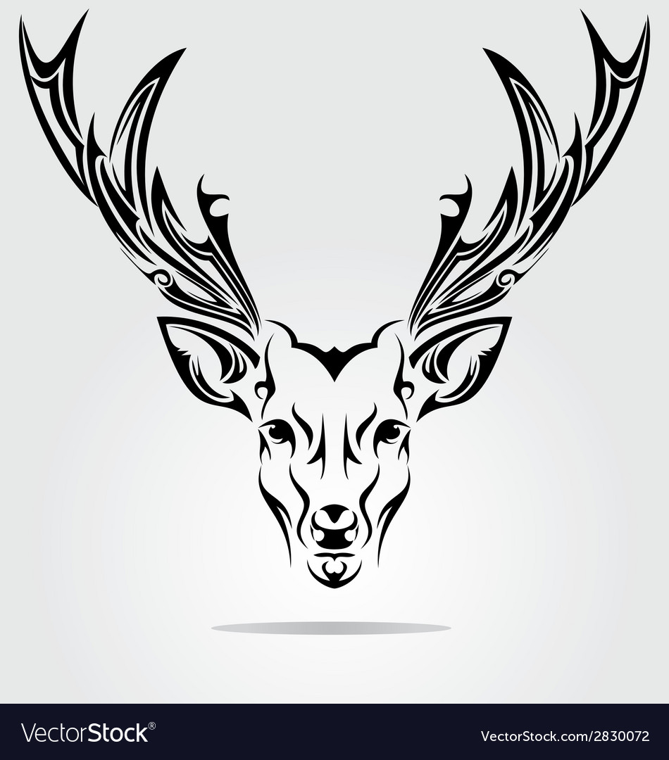 Artistic deer head Royalty Free Vector Image - VectorStock