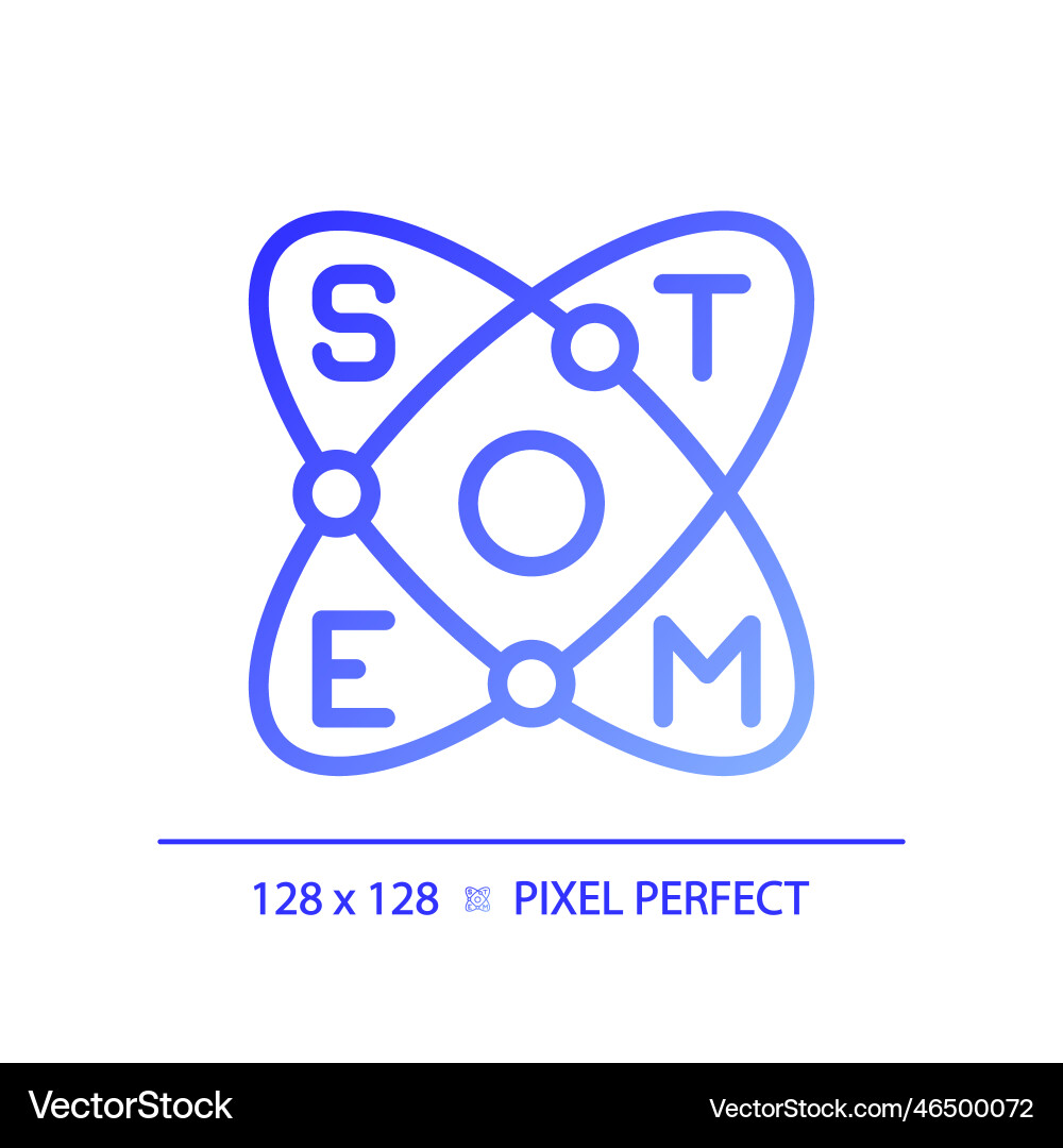 Education and stem pixel perfect gradient linear Vector Image