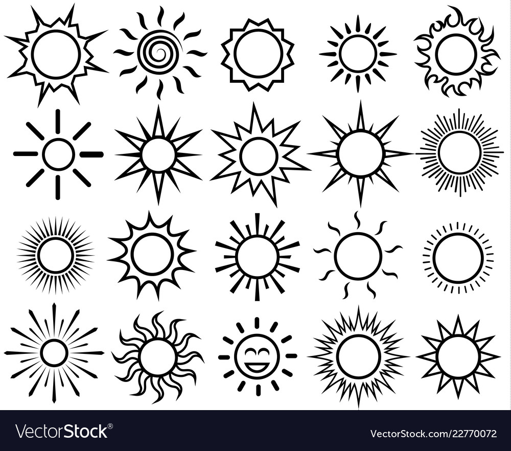 Simple Sun Outline