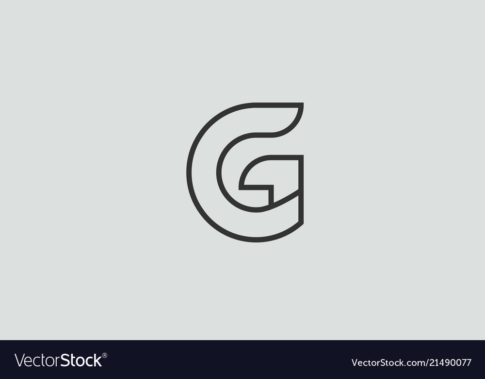 Black and white alphabet letter g logo icon design