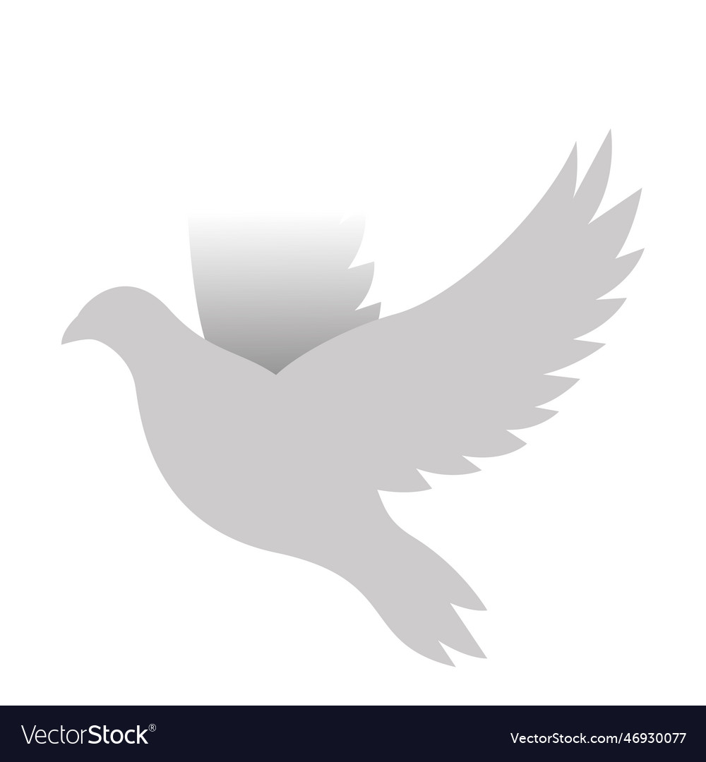 Isolated colored peace dove bird Royalty Free Vector Image