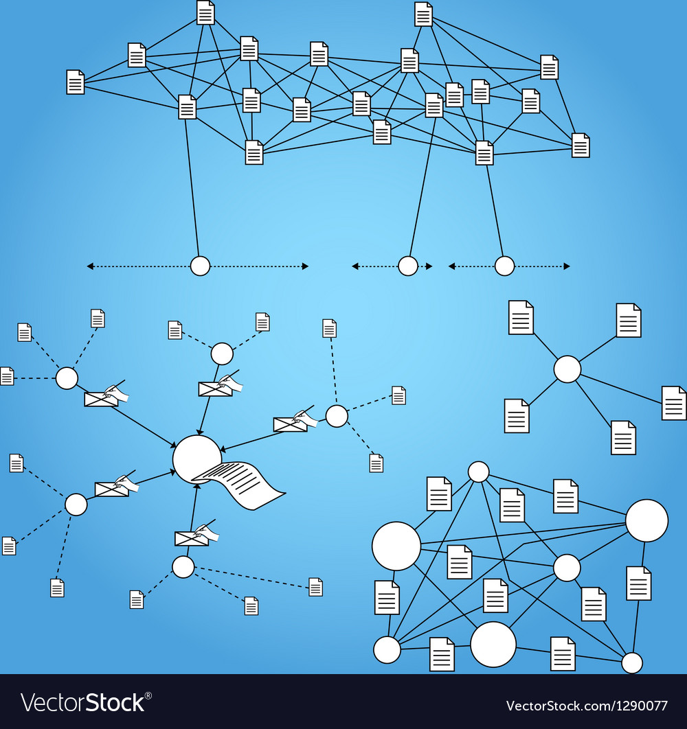 Network infographic elements Royalty Free Vector Image