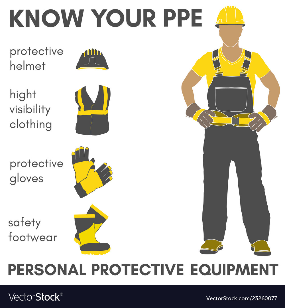 Personal protective equipment Royalty Free Vector Image