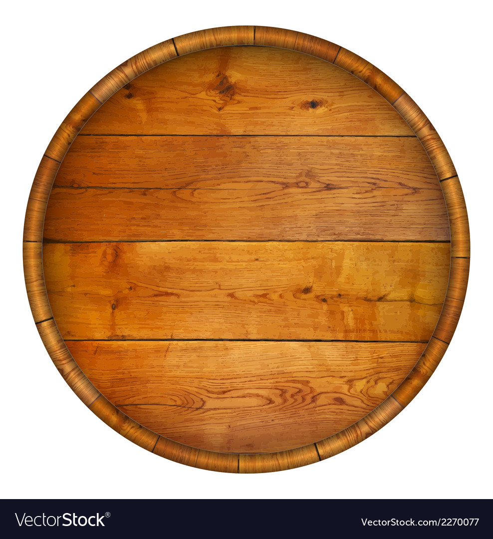 Round wooden barrel background Royalty Free Vector Image