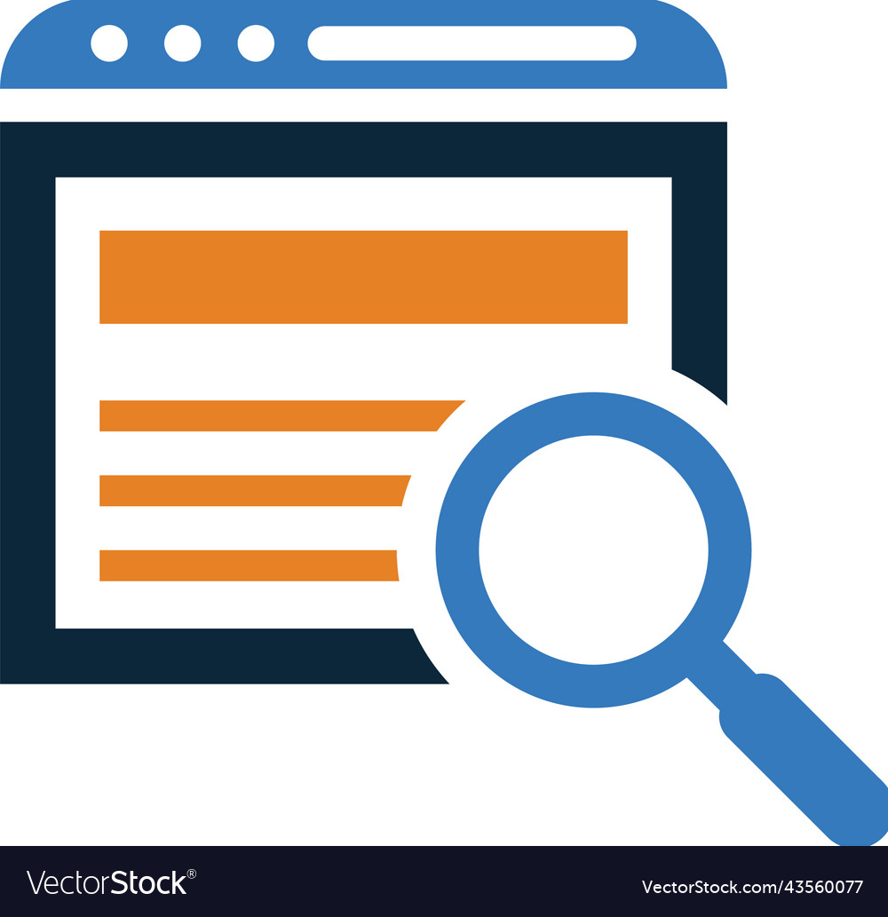 Search web details page icon simple editable Vector Image