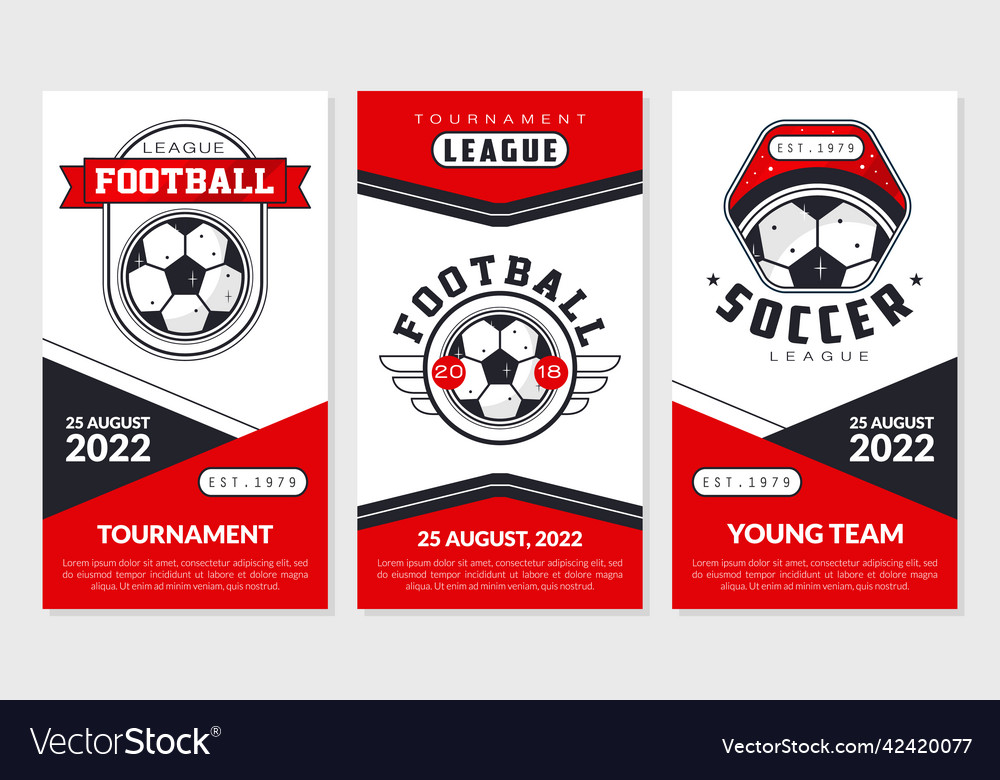 Soccer Or Football Team Game Sport Vertical Vector Image