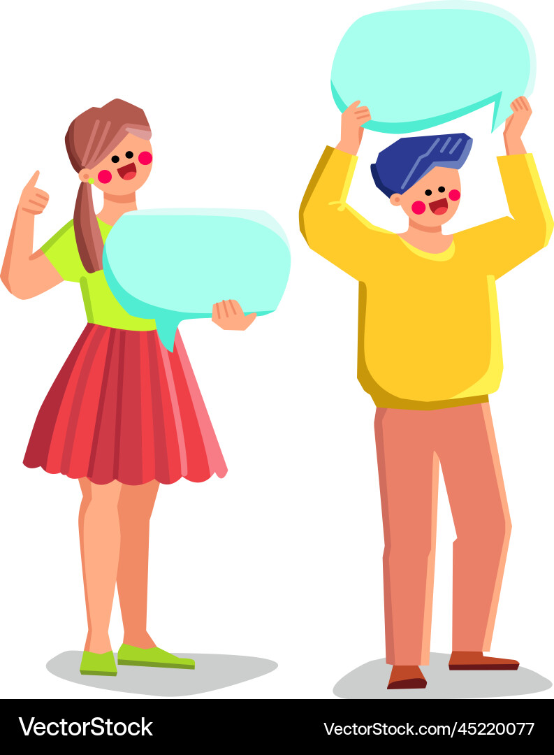 Speech bubble kid Royalty Free Vector Image - VectorStock