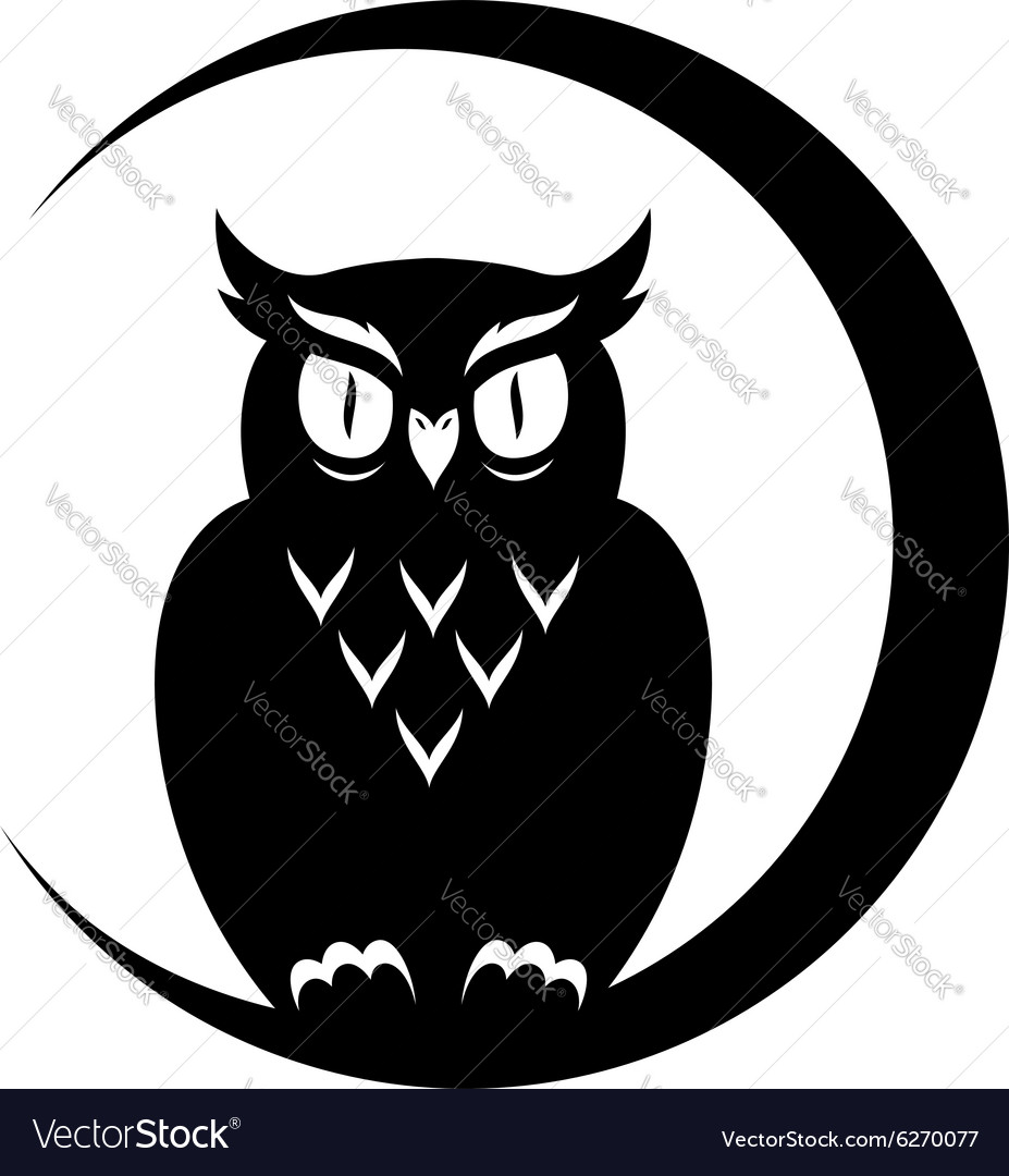 Symbol owl Royalty Free Vector Image VectorStock