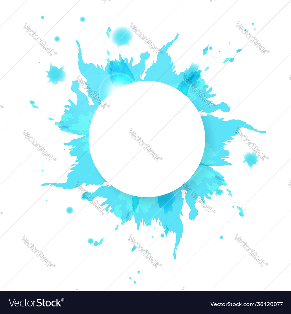 Watercolor abstract background circular frame Vector Image