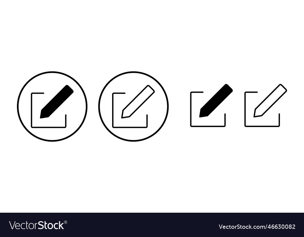 Edit icon document sign and symbol pencil Vector Image
