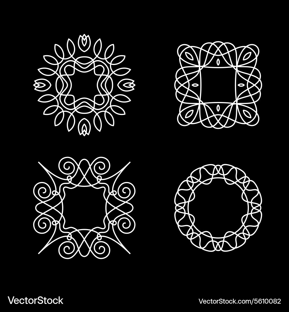 Elegant frames Royalty Free Vector Image - VectorStock