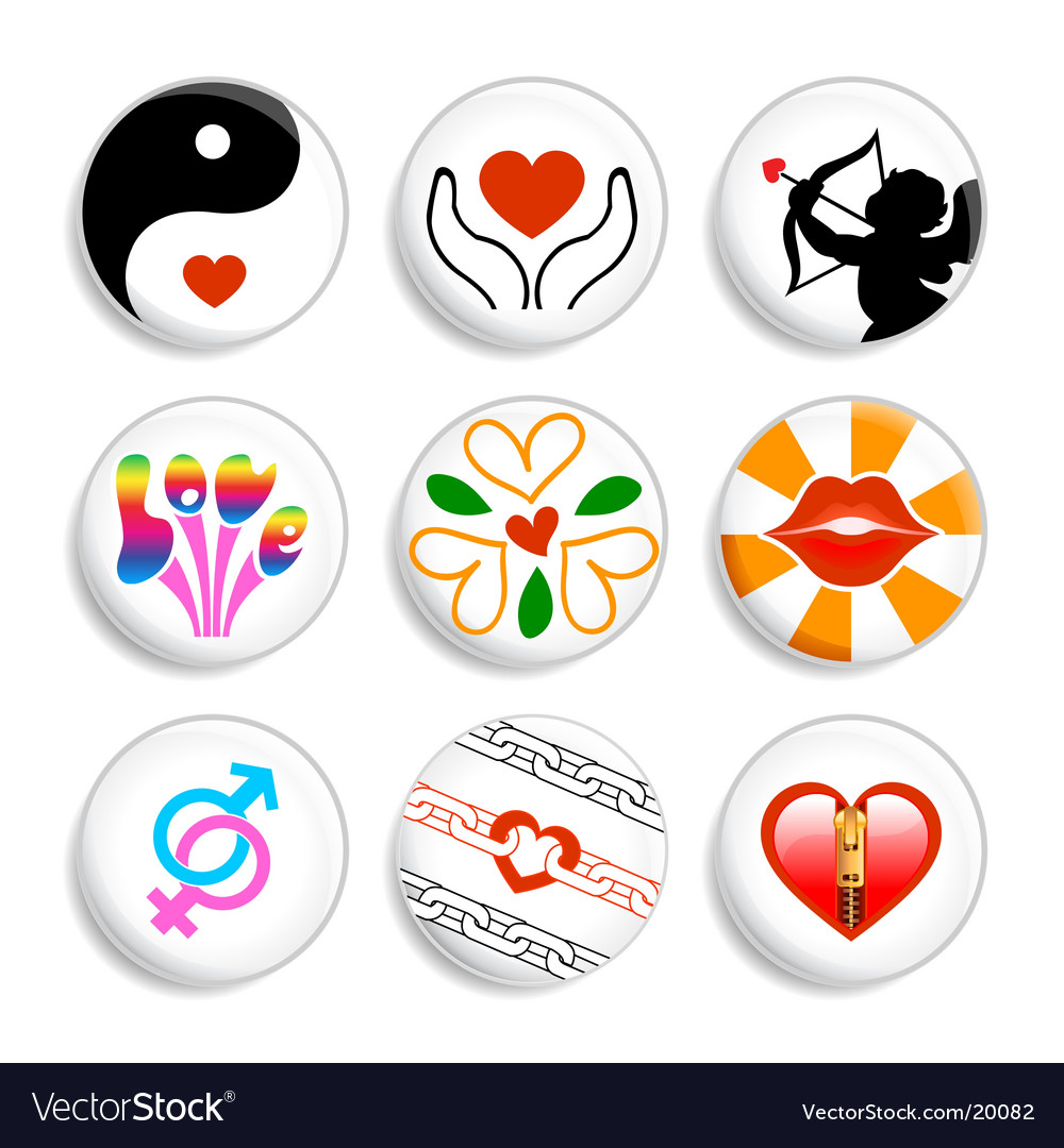 love badges royalty free