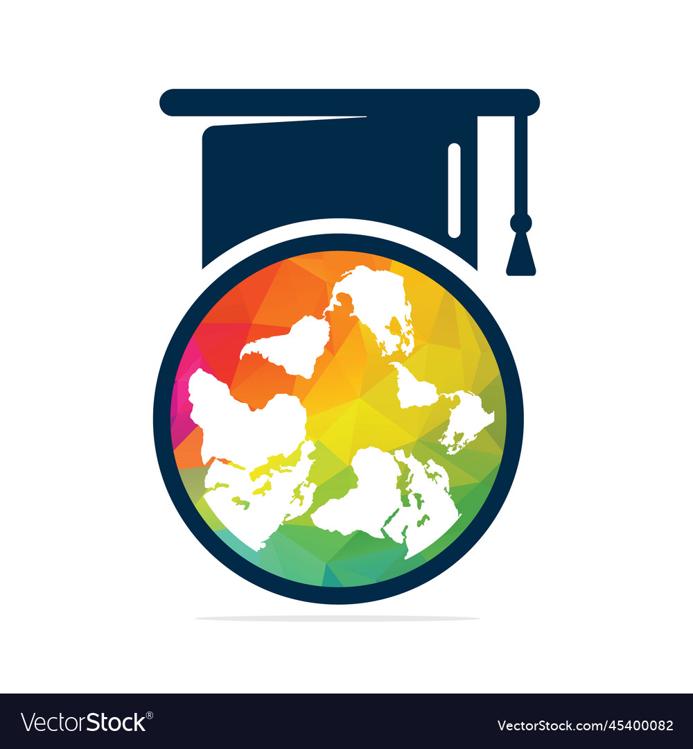 Study abroad logo design Royalty Free Vector Image