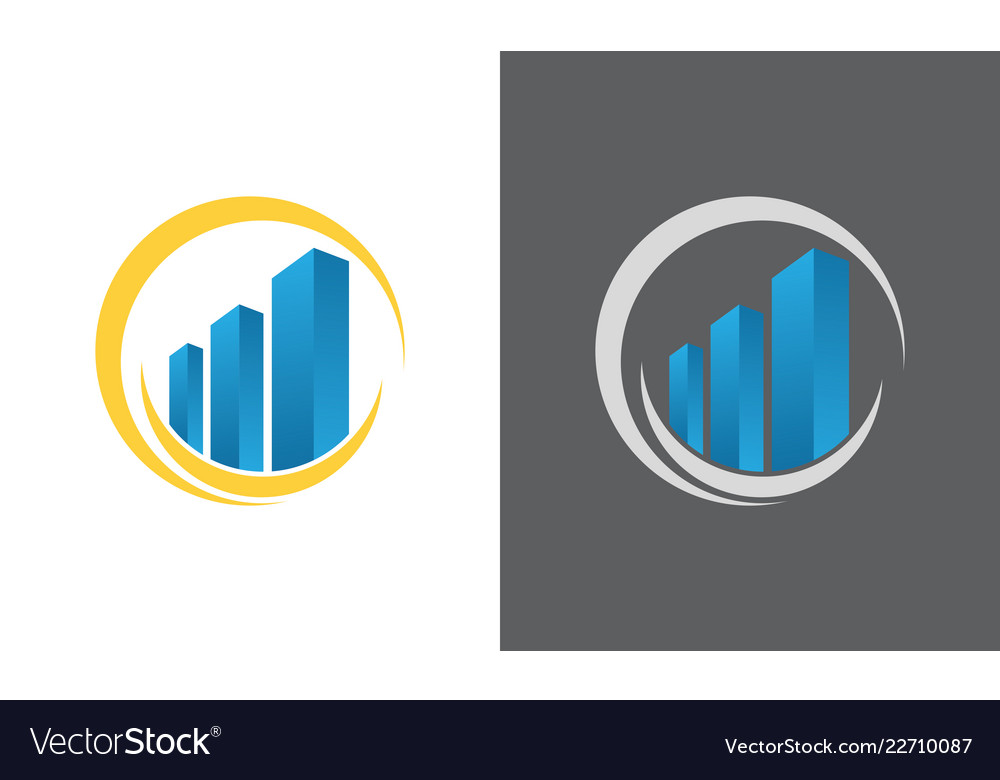 Circle building 3d logo Royalty Free Vector Image